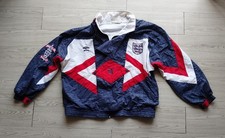 Giacca Tuta Calcio Inghilterra Tg M Originale Umbro England Vintage Pre Match 