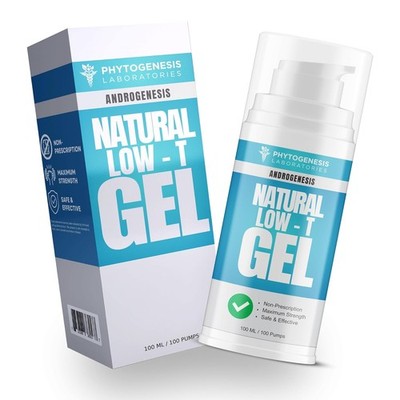 Natural Low-T Support Gel - T Booster for Men - Muscle Recovery, Energy Booster,