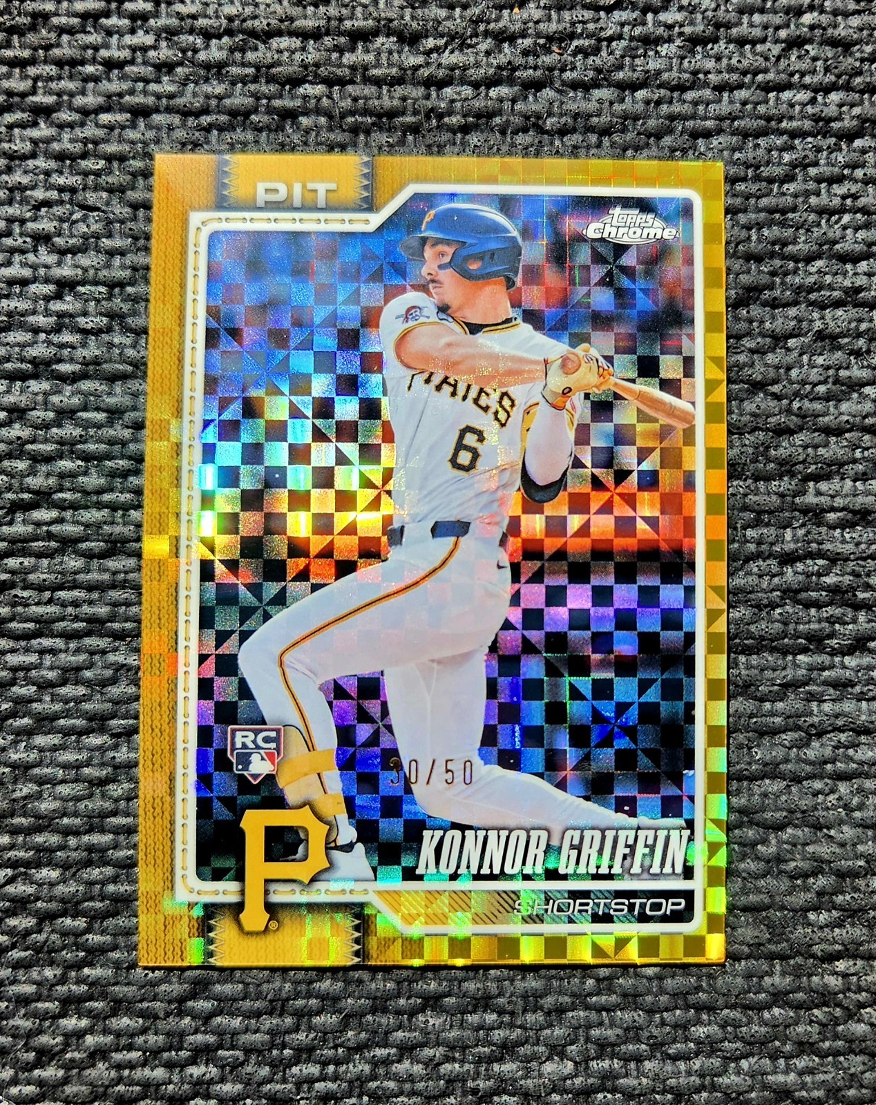 2026 Topps Chrome Konnor Griffin #74 RC Gold X-Fractor /50 Pirates COLOR MATCH