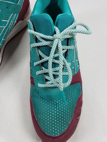 Asics Gel-Lyte III 3 Spectra Green Burgundy Block Retro Running Sneakers Men’s 9 - Picture 4 of 8
