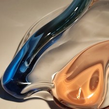 Grosse 43 cm ROMANA Glas Schale Beranek Vizner Pavel Hlava Vase Muranoglas (3)