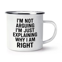 Gift Base Spruch Emaille Becher Tasse Stubborn Adhd
