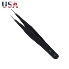 ESD-10 Maintenance Repair Stainless Steel Anti-static Tweezers Set Tools Kit