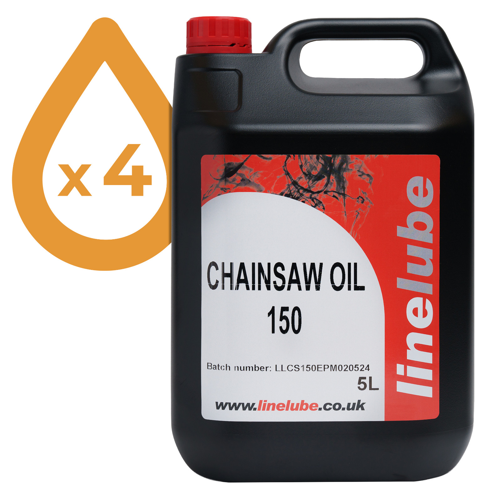 4x 5L Chainsaw Oil 5 Litres ISO 150 Linelube™AGRI High Tack All Chain Saw Models
