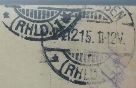Patriotische Weihnachten Flagge Reichsadler 1915 Mülheim Krefeld WWI gel. AK - Bild 3 von 4