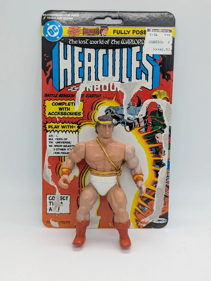 Hercules Lost World Of The Warlord 1982 Remco Action Figure DC MOTU With Card - Image 2 of 4