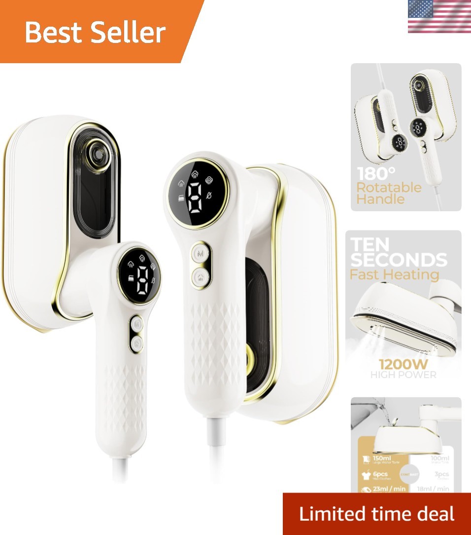 Multi-Fabric Portable Steamer - 10S Heating, Ergonomic Desig