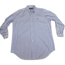 Vintage Polo Ralph Lauren Shirt Mens 16.5 Large L Multi Striped Oxford 90s Pony