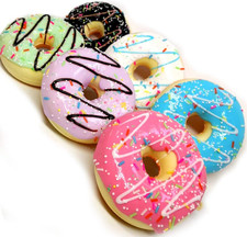 6 Pcs Fake Donuts, Realistic Artificial Fake Doughnut Model Photography Props Ho