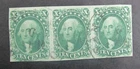 nystamps US Stamp # 13 Used $4500 Rare Strip 92R/93R/94R            Y22x4034