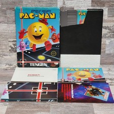 Pac-Man (NES Nintendo, 1990) Tengen - Complete CIB w/ Poster, Box, Manual, Reg