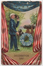 ASBURY PARK NJ Postcard DECORATION DAY Cannon/Vet, to MORRISTOWN NEW JERSEY 1912