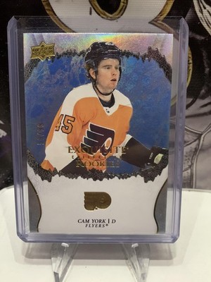 2021-22 Upper Deck Ice #R-14 Cam York Exquisite Collection Rookies Blue #/99