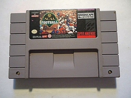 NCAA Football (Super Nintendo 1994) VIDEO GAME ONLY NO BOX OR MANUAL - Picture 7 of 8