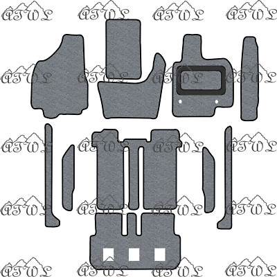 TOYOTA ESTIMA HYBRID 2006-2015 MATS IN GREY CARPET FULLY TAILORED 11-PIECES