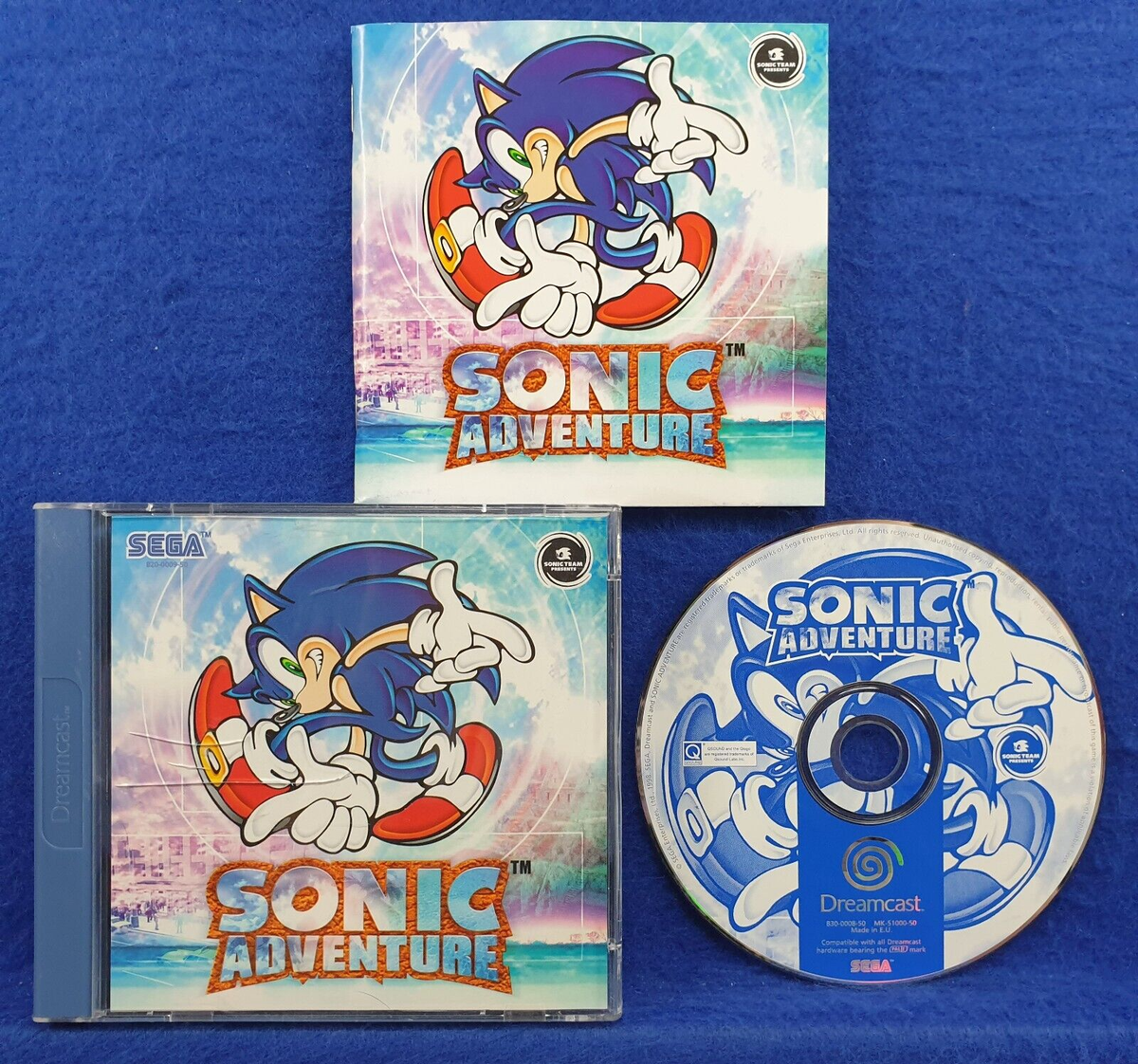 SONIC ADVENTURE SEGA DREAMCAST PAL COMPLET CIB OVP