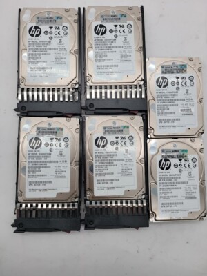 LOT OF 6 HP 600GB 10K SAS 2.5'' Hard Drive -EG0600FCVBK