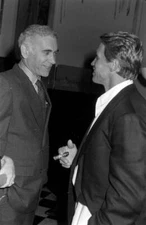 Actor Arnold Schwarzenegger & guest attend party celebrating Mich- Old Photo 1