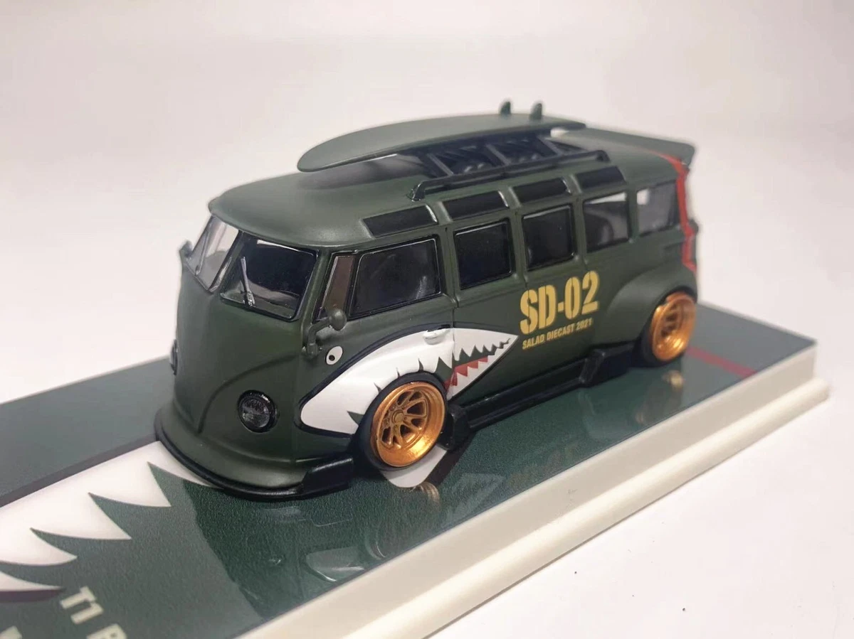 Flame 1/64 Scale Volkswagen VW T1 Type1 Bus RWB Model Car