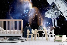 3D Galaxy Astronaut Wallpaper Wall Mural Removable Self-adhesive Sticker7995