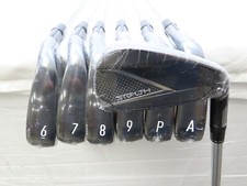 New RH TaylorMade Stealth Black Iron Set 5-AW Project X IO 110g Stiff Flex Steel