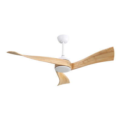 Sofucor 52 Inch Ceiling Fan DC Motor 3 Wooden Blades Remote Timer Without Light