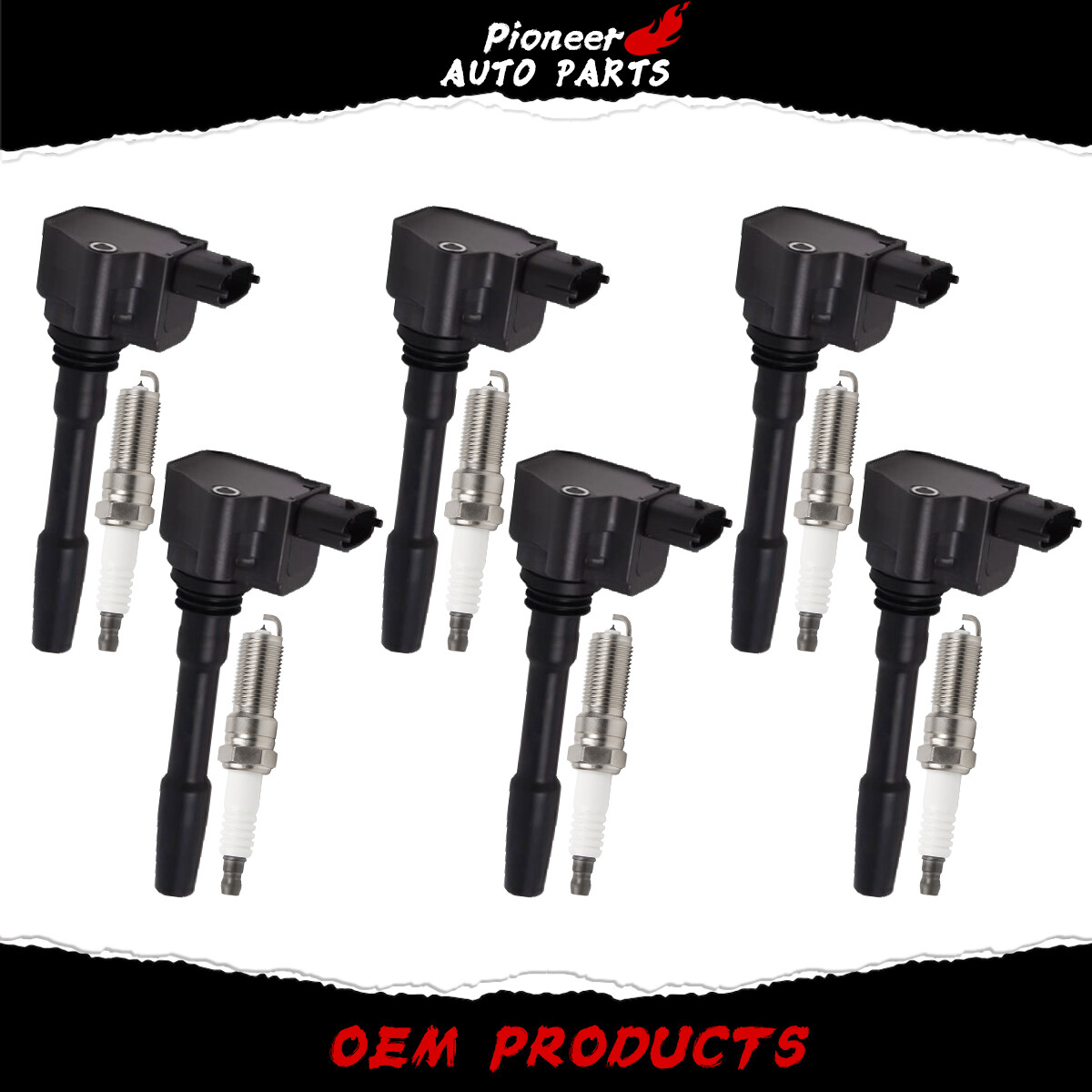 6 Ignition Coil+Spark Plug For 14-21 Maserati Ghibli Levante Quattroporte 288233