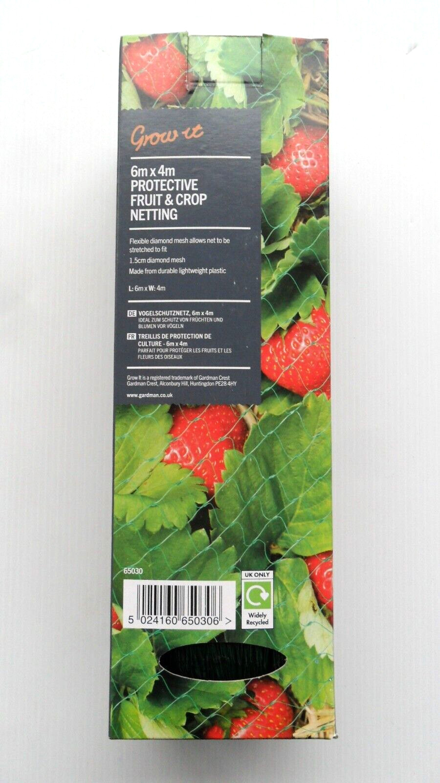 Grow It Protective Fruit & Crop Netting  6m x 4m  Diamond Mesh