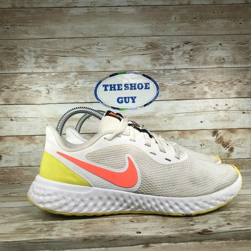 8.5 'WHITE YELLOW MANGO' RUNNING SHOES 