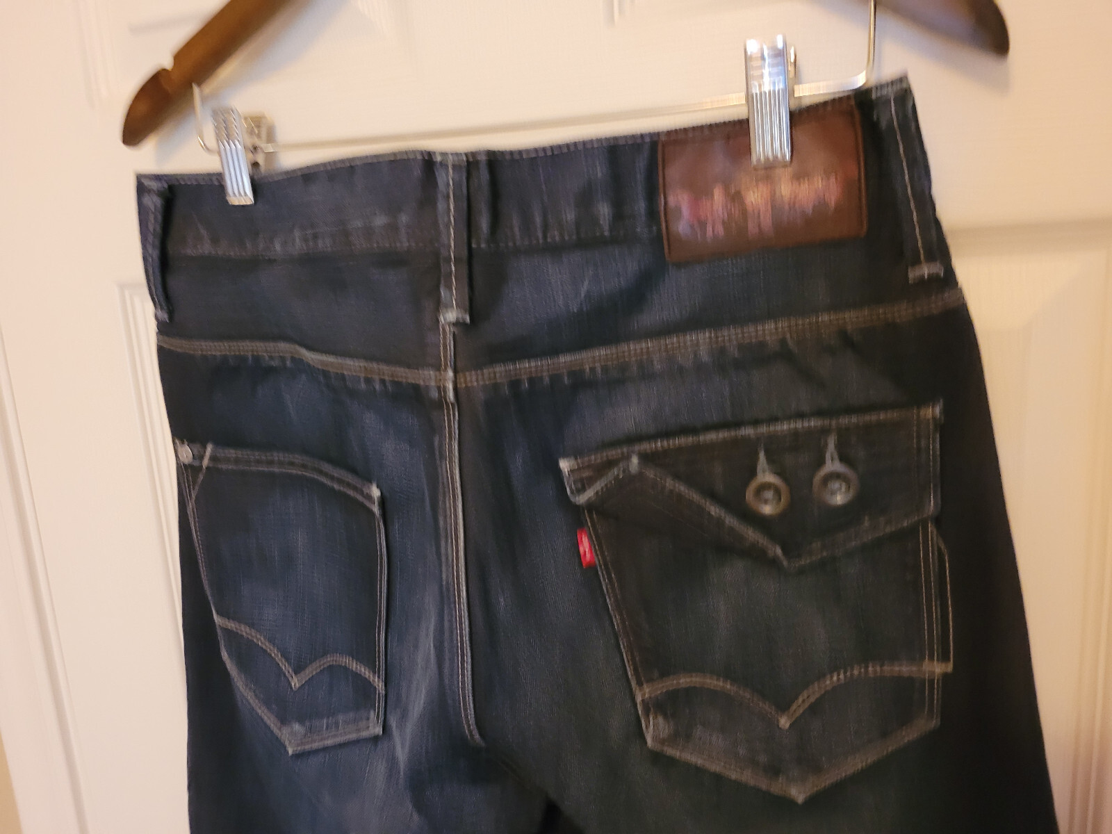 Levis Red Line Collection Jeans Mens Size 32x30 Flap Pockets Dark Wash eBay