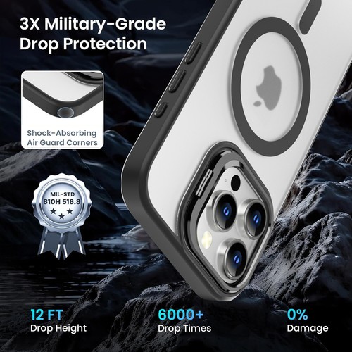 MagSafe Magnetic Case For iPhone 16 Pro Max/Plus Shockproof Camera Stand Cover - Picture 6 of 24