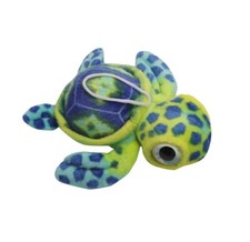 Blue Sea Turtle Plush Toy 7" Stuffed Animal Toddler Doll Gift for Kids