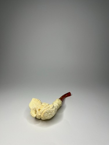 Meerschaumpfeife aus 100% Block-Meerschaum mit Adlermotif , ohne Filter, Nr.14 - Bild 10 von 11