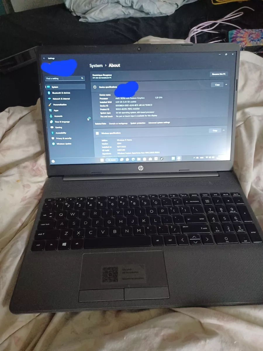 Grey 15.6 inch Hp laptop with 4gb ram, 512 gb storage