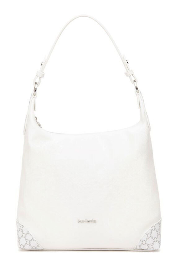 Женская сумка-хобо Nero Giardini E543952D 707 на молнии с логотипом Gorgona белого цвета 31390₽