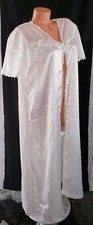 Vintage Barbizon Lacy Creamy Pearl Chemise Robe Pajama Piegnoir Lingerie Sz M