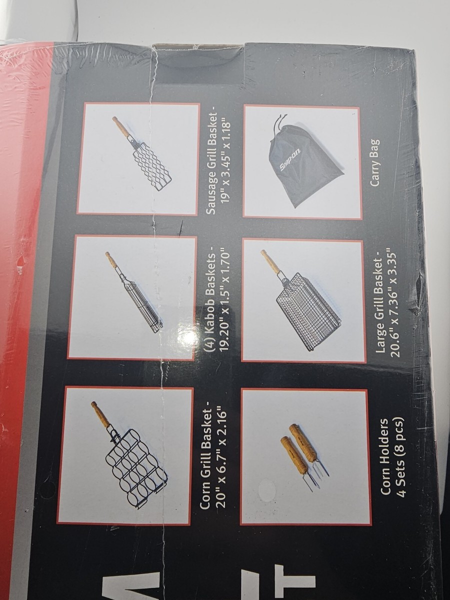 New Snap On Tools BBQ CUSTOM GRILL BASKET SET 2023 SSX23P111