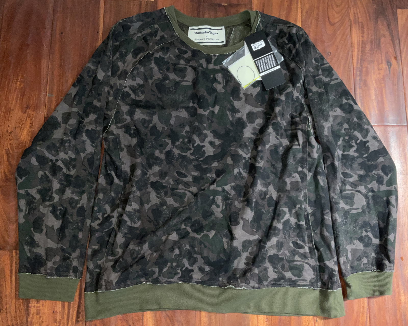 Beige Hoodie Camouflage Sweater 
