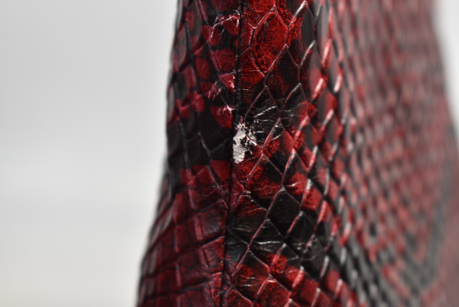 Club Cubano ROMARIO Men's Leather Cuban Heels Boots Python Red Size 10