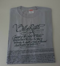 SS03 Supreme Bill Of Rights Tee Clay Medium M T-Shirt Vintage 2003 Ultra Rare
