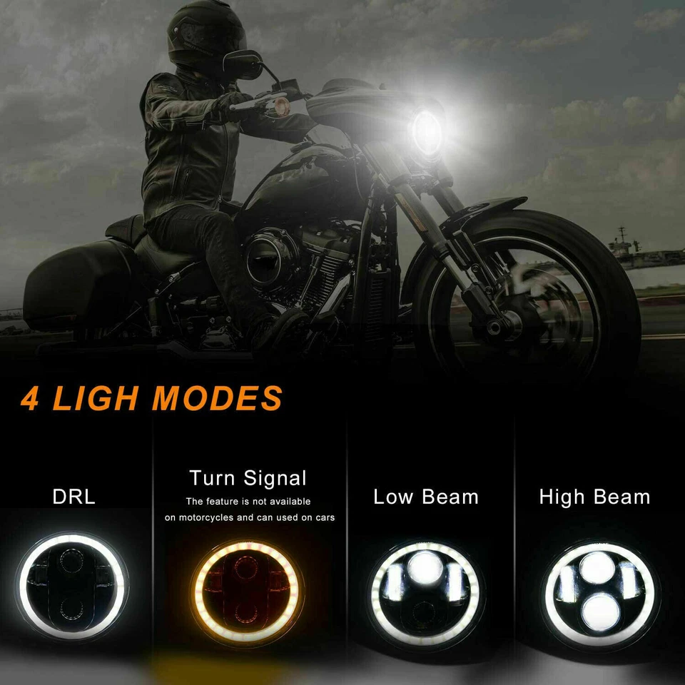 Soporte de cubo de carcasa de montaje de faros LED 5-3/4 5,75 para Harley Davidson Dyna Foto 2 de 4