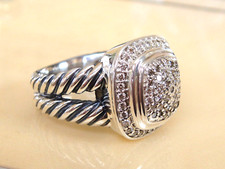 DAVID YURMAN S.S. ALBION PAVE DIAMOND RING.