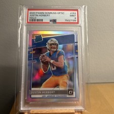 2020 Donruss Optic Holo #153 Justin Herbert RC Rookie PSA 9 Los Angeles Chargers
