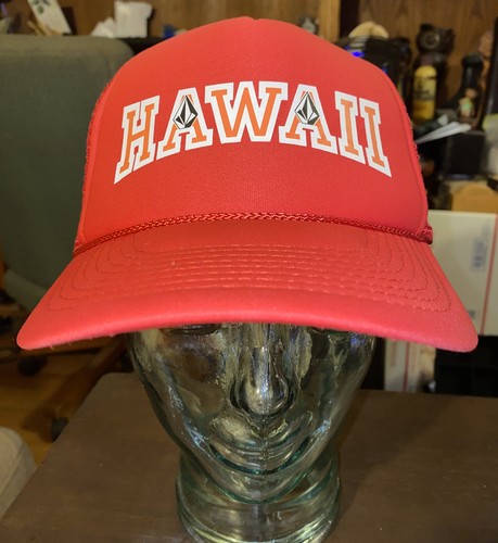 HAWAII VOLCOM RED SnapBack TRUCKER HAT 