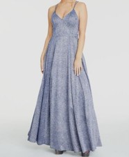 $139 Sequin Hearts Women's Juniors' Blue Strappy-Back Glitter Gown Dress Size 15