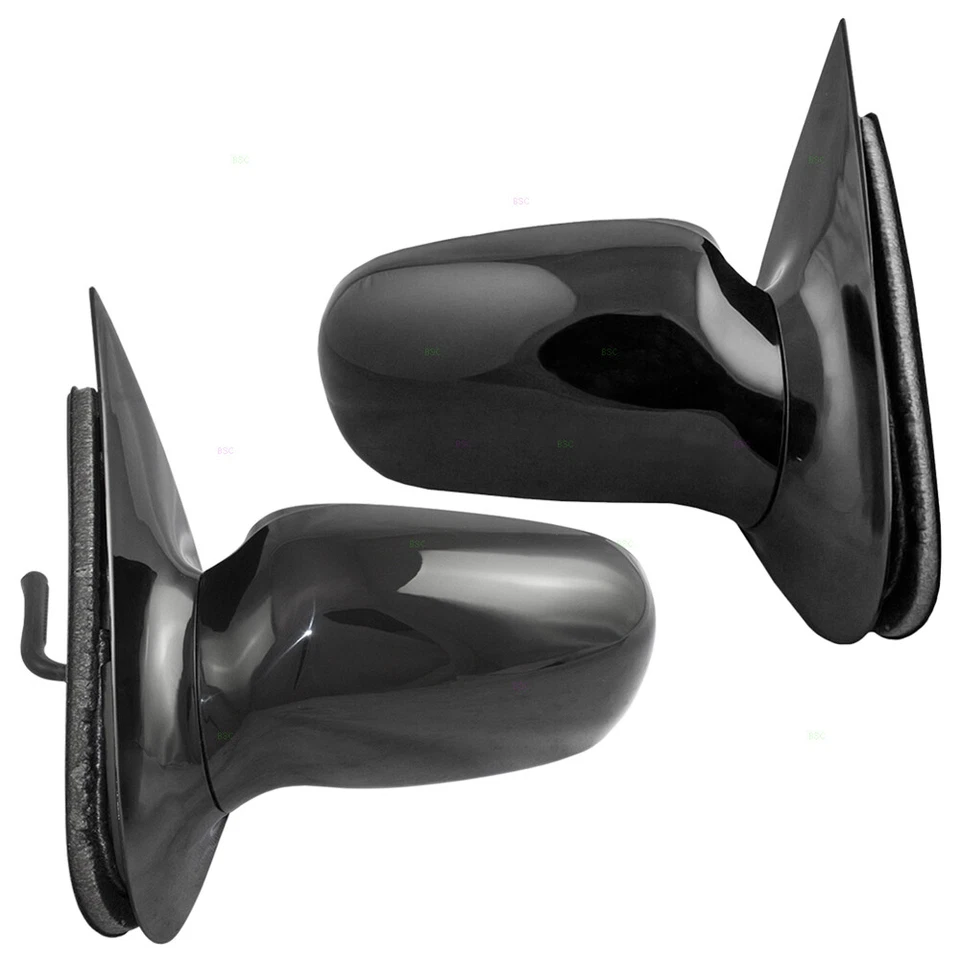 Manual Door Mirrors Set fits 95-05 Chevrolet Cavalier Pontiac Sunfire Sedan Pair - Image 2 of 3