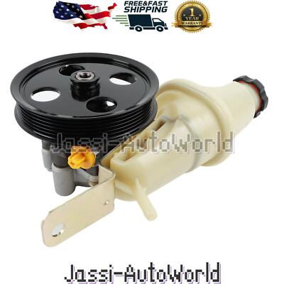 Power Steering Pump w/Pulley & Reservoir For 00-2004 4.7L Dodge Durango 21-4045R
