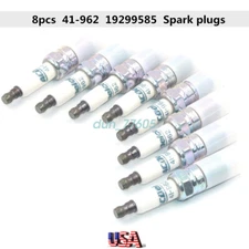 8x OEM Genuine GMC Platinum Spark Plugs 41-962 Sierra Chevy Silverado 19299585