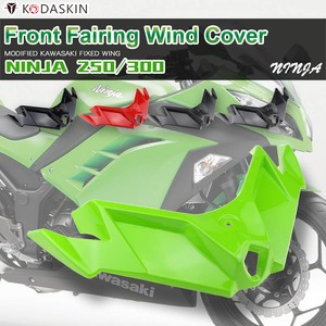 Abs Front Fairing Aerodynamic Windshield Wing Cover For Kawasaki Ninja250 300 Ebay