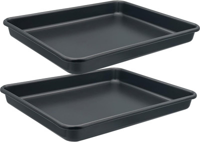 Small Cookie Sheets 11X9 Inch 2Pcs Mini Baking Pan Toaster Oven Tray Nonstick Th